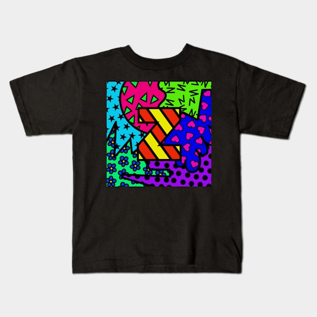 Alphabet Series - Letter Z - Bright and Bold Initial Letters Kids T-Shirt by JossSperdutoArt